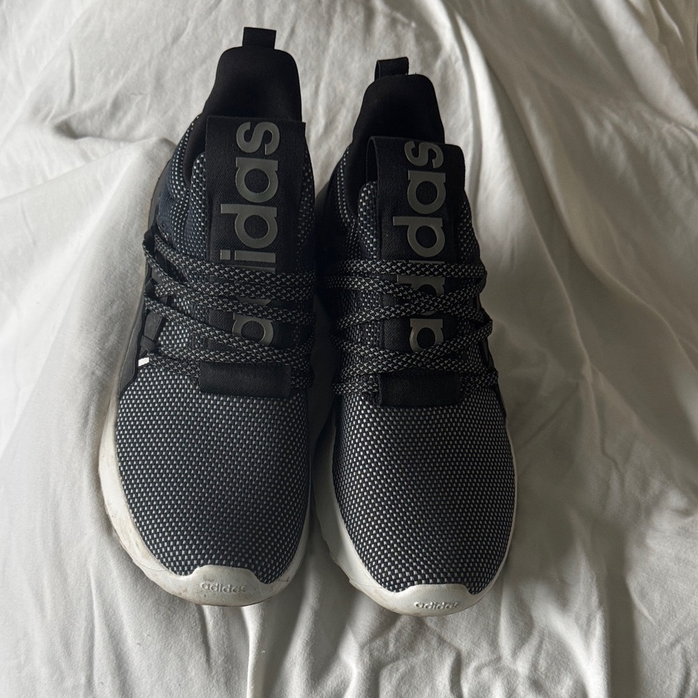 Adidas Black and White Running Shoes